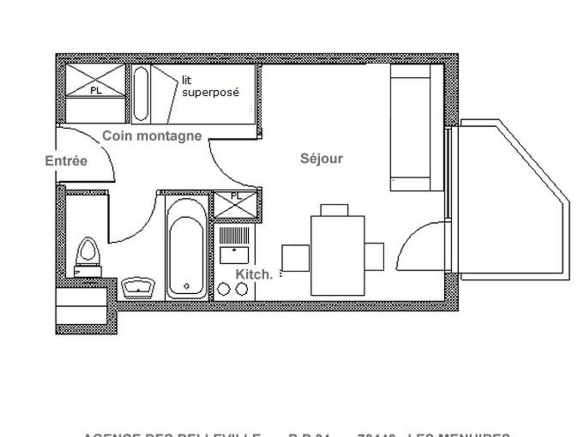 Ferienwohnung Studio Renove Proche Pistes Avec Balcon, 3 Pers - Fr-1-344-1063 Saint-Martin-de-Belleville Exterior foto